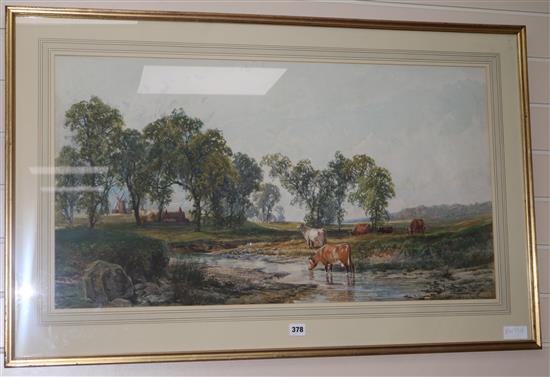 John Faulkner (1835-1894) Cattle in a landscape 18.5 x 27.5in.